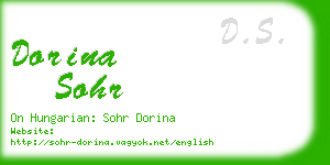 dorina sohr business card